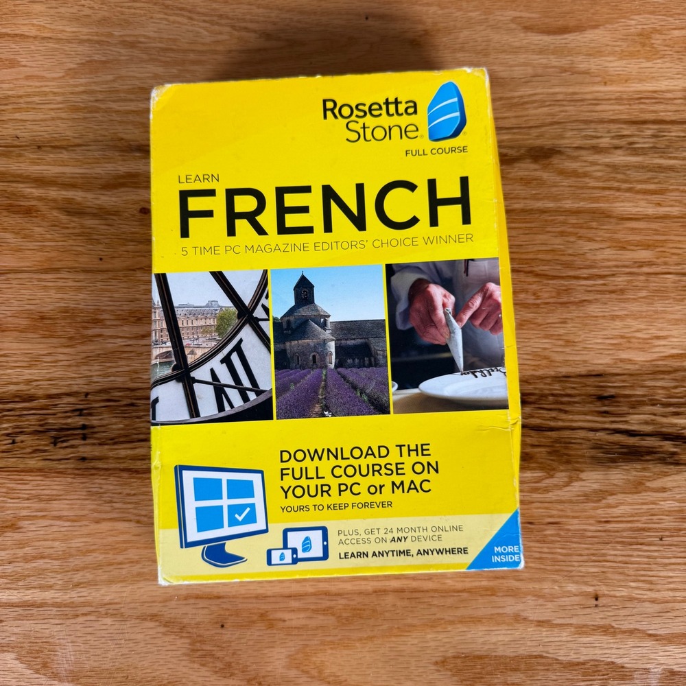 Rosetta Stone French Levels 1-3 NEW Factory Sealed PC Mac Language Course